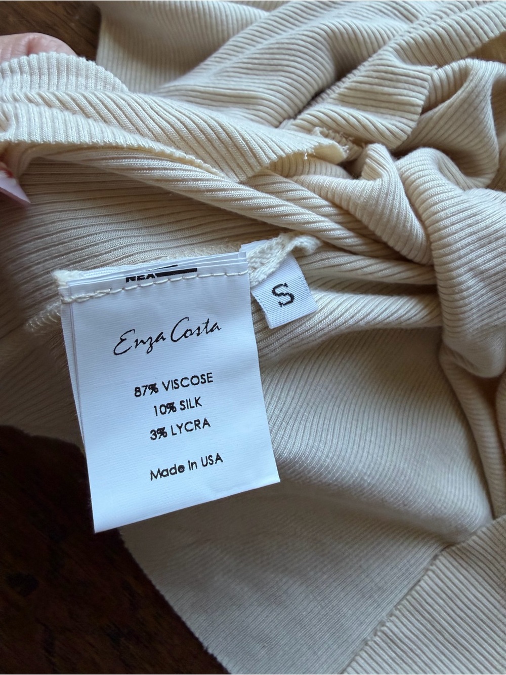 Enza Costa Cream Sleeveless Maxi Tank Silk Blend Dress - Picture 4 of 7